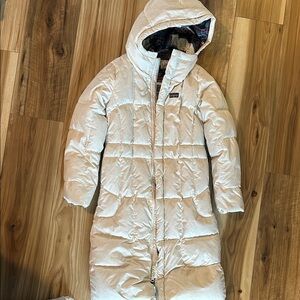 Patagonia Women's Long Cream Puffer Jacket